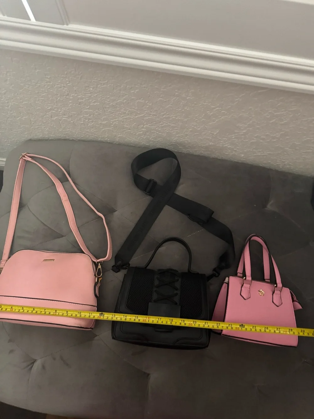 Steve Madden Black Structured Top-Handle Satchel
